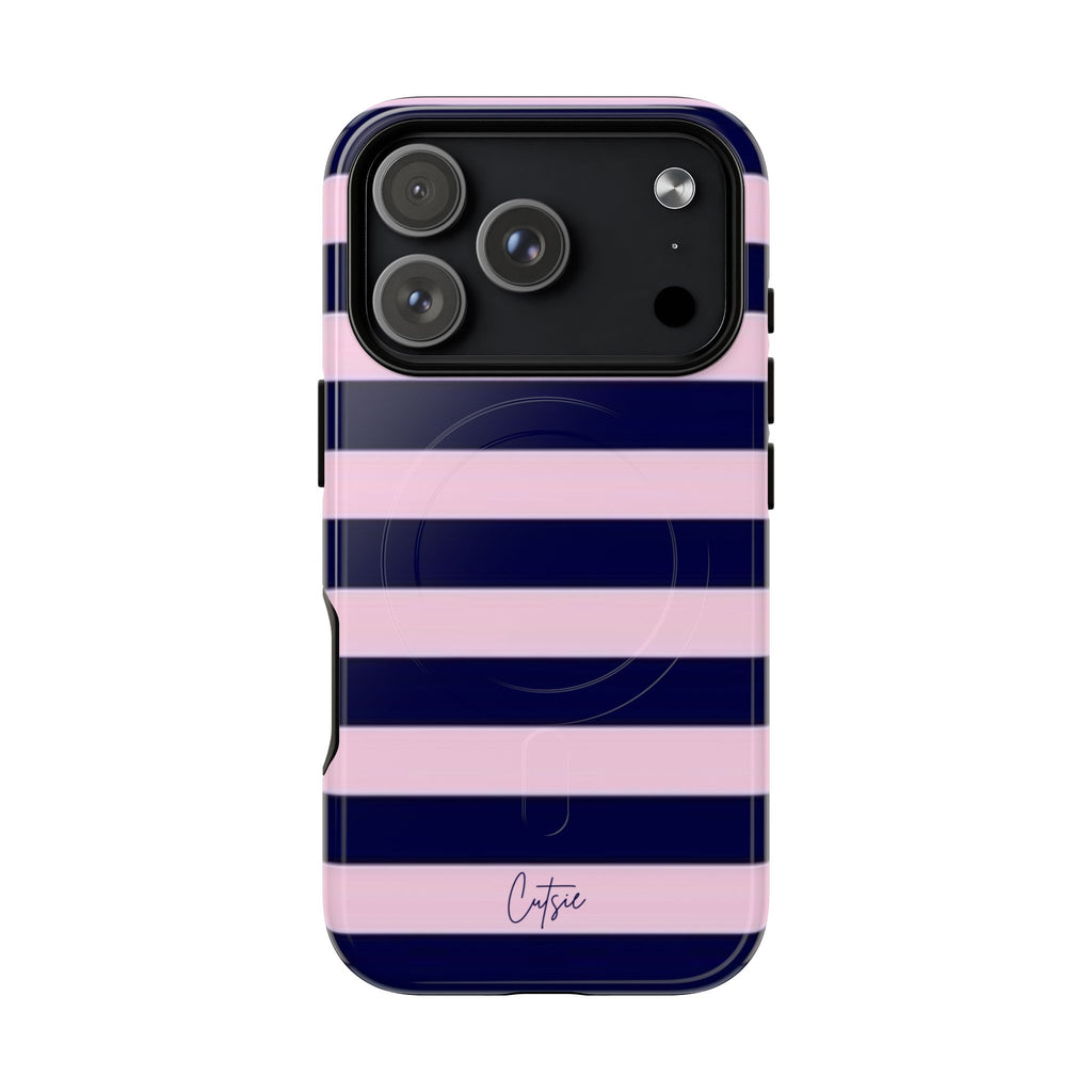 Midnight Blush Stripe Magsafe Tough Case